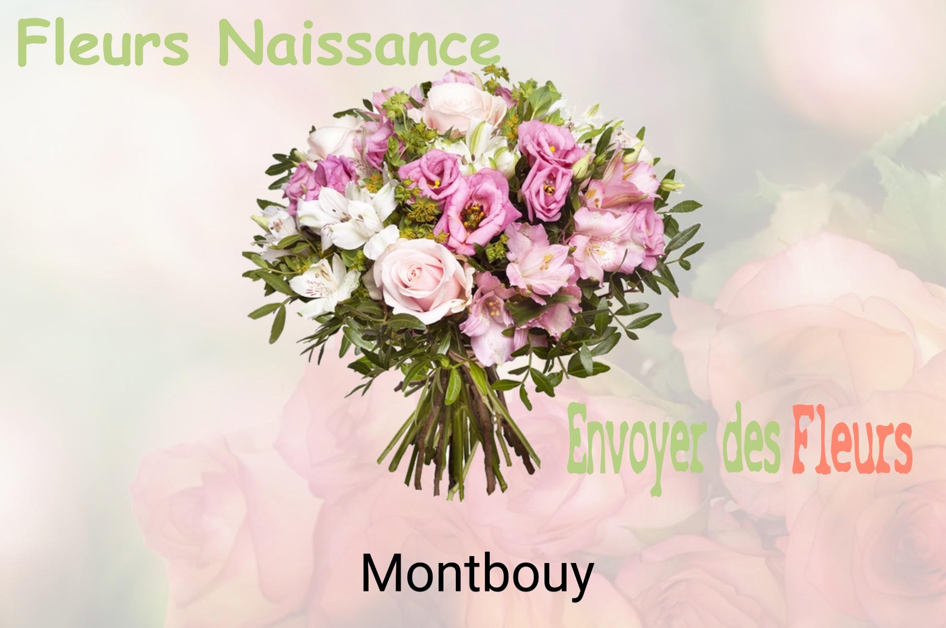 Bouquet de fleurs de naissance livré à Montbouy