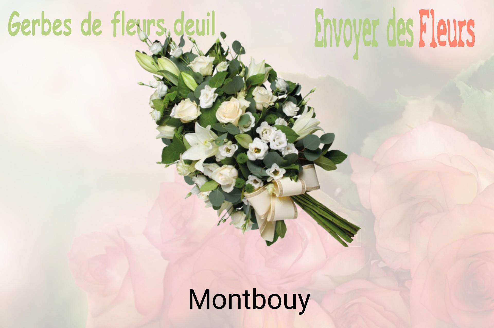Gerbe de fleurs de deuil livrée à Montbouy